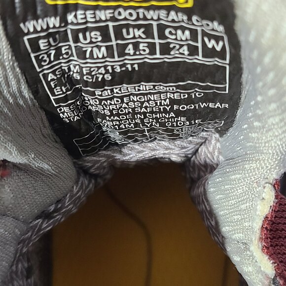 KEEN Women’s Utility Steel Toe Mid Hiking/Work Boots/Shoes Size 7 - Picture 6 of 8